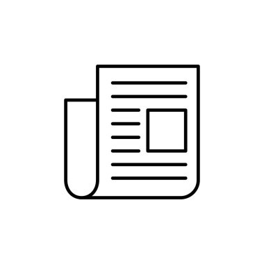 Gazete ikonu vektörü. haber kağıdı vektör işareti