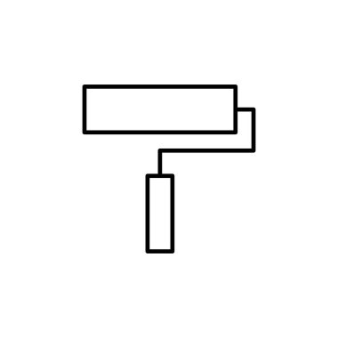 Simge vektörünü boya. boya fırçası ikon vektörü. boyama silindiri vektörü