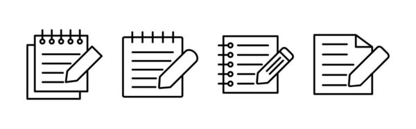 Обратите внимание на вектор значка. Вектор значков блокнота