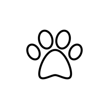 Pençe simgesi vektörü. Pençe izi ikon vektörü. köpek ya da kedi pençesi
