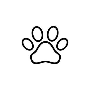 Pençe simgesi vektörü. Pençe izi ikon vektörü. köpek ya da kedi pençesi