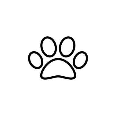 Pençe simgesi vektörü. Pençe izi ikon vektörü. köpek ya da kedi pençesi