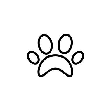 Pençe simgesi vektörü. Pençe izi ikon vektörü. köpek ya da kedi pençesi