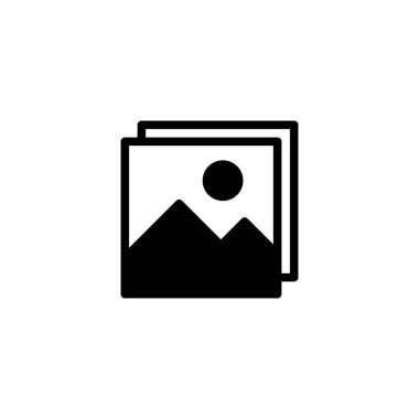 Resim simgesi vektörü. fotoğraf galerisi simgesi