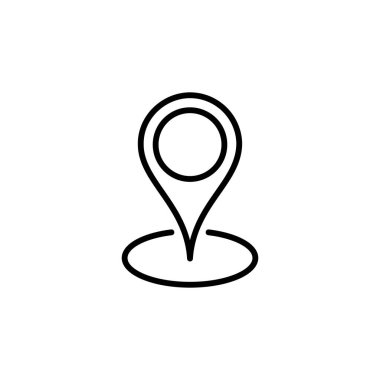 Pin simgesi vektörü. Konum simgesi vektörü. hedef simgesi. harita iğnesi