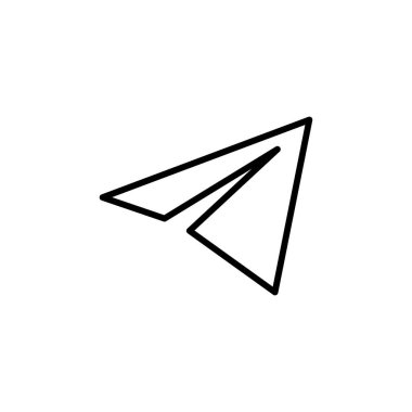 Düzlem simgesi vektörü. Uçak ikonu vektörü. Uçuş taşıma sembolü. Seyahat illüstrasyonu. Tatil sembolü