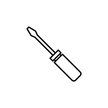 Tornavida simgesi vektörü. Araç simgesi vektörü