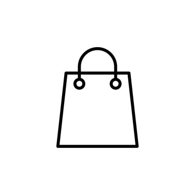 Alışveriş poşeti ikon vektörü. alışveriş simgesi vektörü