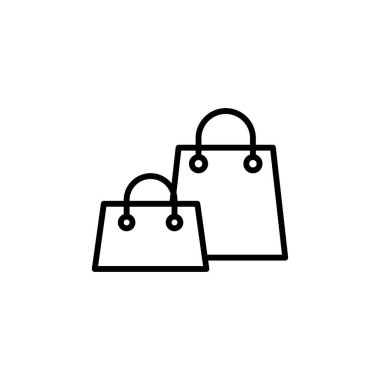 Alışveriş poşeti ikon vektörü. alışveriş simgesi vektörü