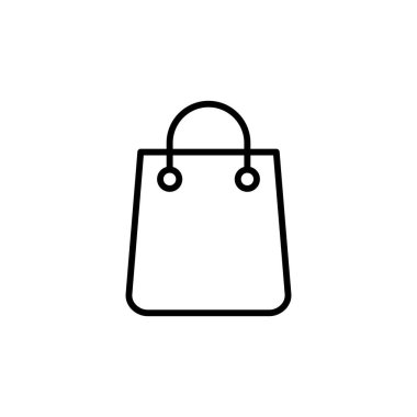 Alışveriş poşeti ikon vektörü. alışveriş simgesi vektörü