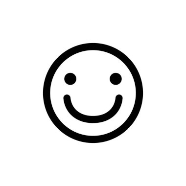 Gülümse ikon vektörü. Gülümseme simgesi. Geri bildirim 