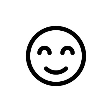 Gülümse ikon vektörü. Gülümseme simgesi. Geri bildirim 