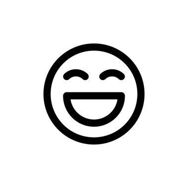 Gülümse ikon vektörü. Gülümseme simgesi. Geri bildirim 