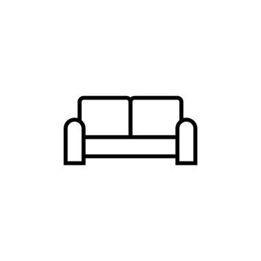 Koltuk simgesi vektörü. kanepe ikonu çizimi