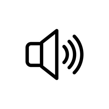 Sözcü simgesi vektörü. Hacim simgesi vektörü. Hoparlör ikon vektörü. ses sembolü