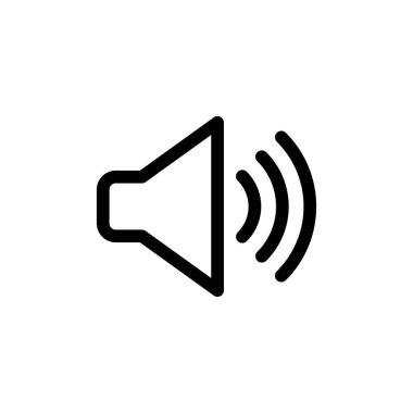 Sözcü simgesi vektörü. Hacim simgesi vektörü. Hoparlör ikon vektörü. ses sembolü