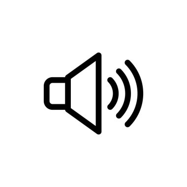 Sözcü simgesi vektörü. Hacim simgesi vektörü. Hoparlör ikon vektörü. ses sembolü