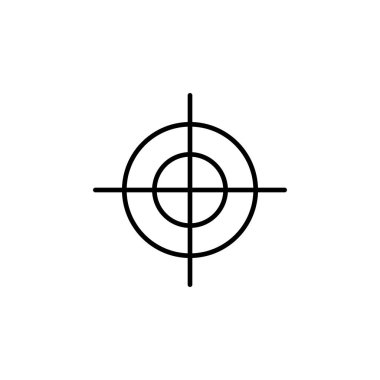 Hedef ikon vektörü. hedef simge vektörü. hedef pazarlama simgesi vektörü
