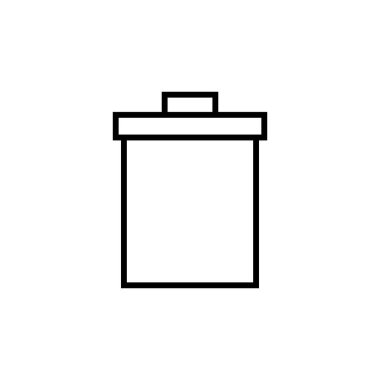 Çöp simgesi vektörü. Çöp kutusu simgesi. Simge vektörünü sil. çöp