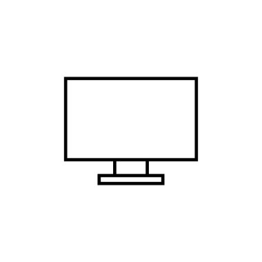 Televizyon ikonu vektörü. televizyon simgesi vektörü