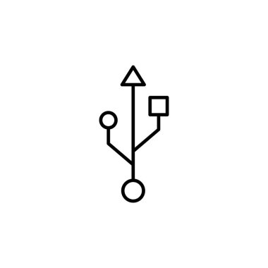 Usb simge vektörü. Flash disk simgesi vektörü