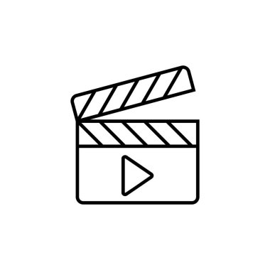 Video simgesi vektörü. Video kamera ikon vektörü. Film tabelası. Sinema