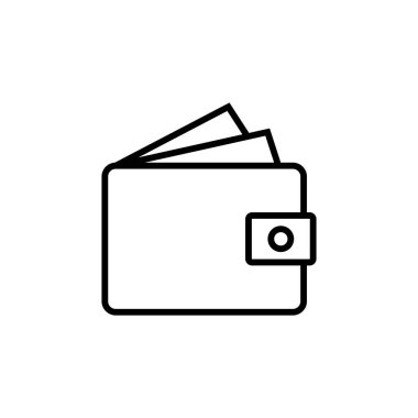 Cüzdan simgesi vektörü. cüzdan vektör simgesi