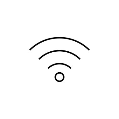 Wifi simge vektörü. Sinyal vektör simgesi. Kablosuz simge vektörü