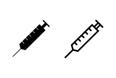 Şırınga ikonu hazır. enjeksiyon simgesi vektörü.