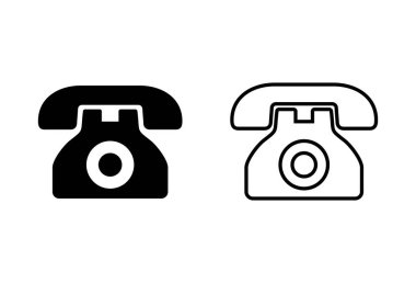 Telefon ikonu seti. telefon simgesi vektörü.