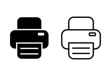 Yazdırma simgesi seti. yazıcı simgesi vektörü. 