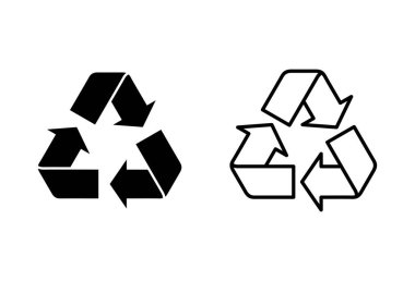 Geri dönüşüm simgesi seti. Vektör simgesi geri dönüşümü.