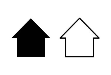 Ev simgesi seti. Ev simgesi vektörü