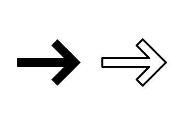 Ok simgesi ayarlandı. Ok sembolü. Web tasarımınız için ok işareti