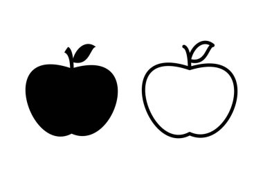 Elma simgesi seti. Elma vektör simgesi. Web tasarımınız için elma sembolleri