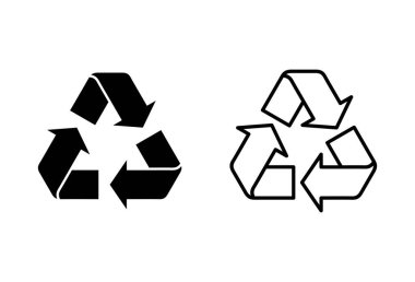 Geri dönüşüm simgesi seti. Vektör simgesi geri dönüşümü.