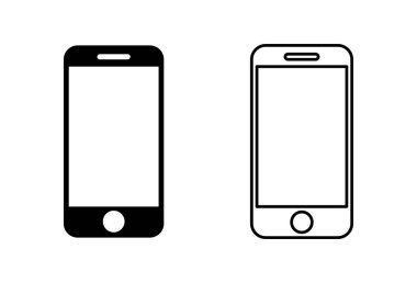 Telefon simgesi ayarlandı. Simge vektörünü ara. telefon sembolü