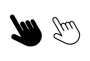 El tıklama simgesi seti. işaret simgesi vektörü. el imleç simgesi vektörü