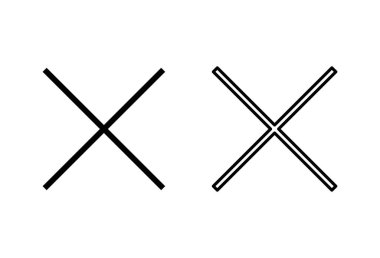 Simgeyi kapat. Simge vektörünü sil. çapraz işaret