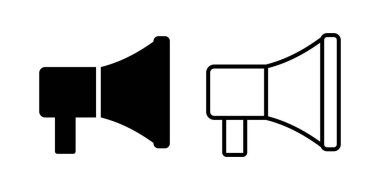 Megafon simgesi seti. Hoparlör simgesi vektörü.