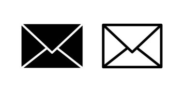 Posta simgesi seti. e- posta simgesi vektörü. E- posta simgesi. Zarf illüstrasyonu