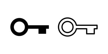 Anahtar simgesi ayarlandı. Anahtar vektör simgesi. Anahtar simgesi