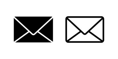 Posta simgesi seti. e- posta simgesi vektörü. E- posta simgesi. Zarf illüstrasyonu