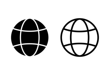 Web simgesi seti. Web simgesine git. Web tıklama simgesi