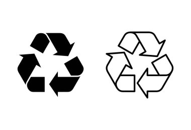 Geri dönüşüm simgesi seti. Vektör simgesi geri dönüşümü.