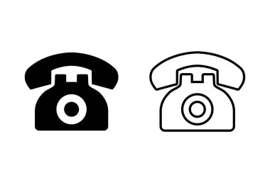 Telefon ikonu seti. telefon simgesi vektörü.