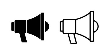 Megafon simgesi seti. Hoparlör simgesi vektörü.