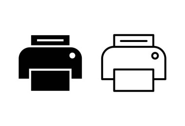 Yazdırma simgesi seti. yazıcı simgesi vektörü. 