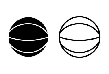 Basketbol ikonu seti. Basketbol ikonu. Basketbol logo vektör simgesi