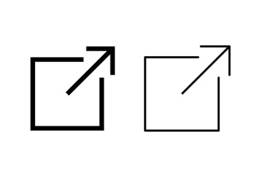 Dış bağlantı simgesi seti. bağlantı simgesi vektörü. hiper bağlantı sembolü